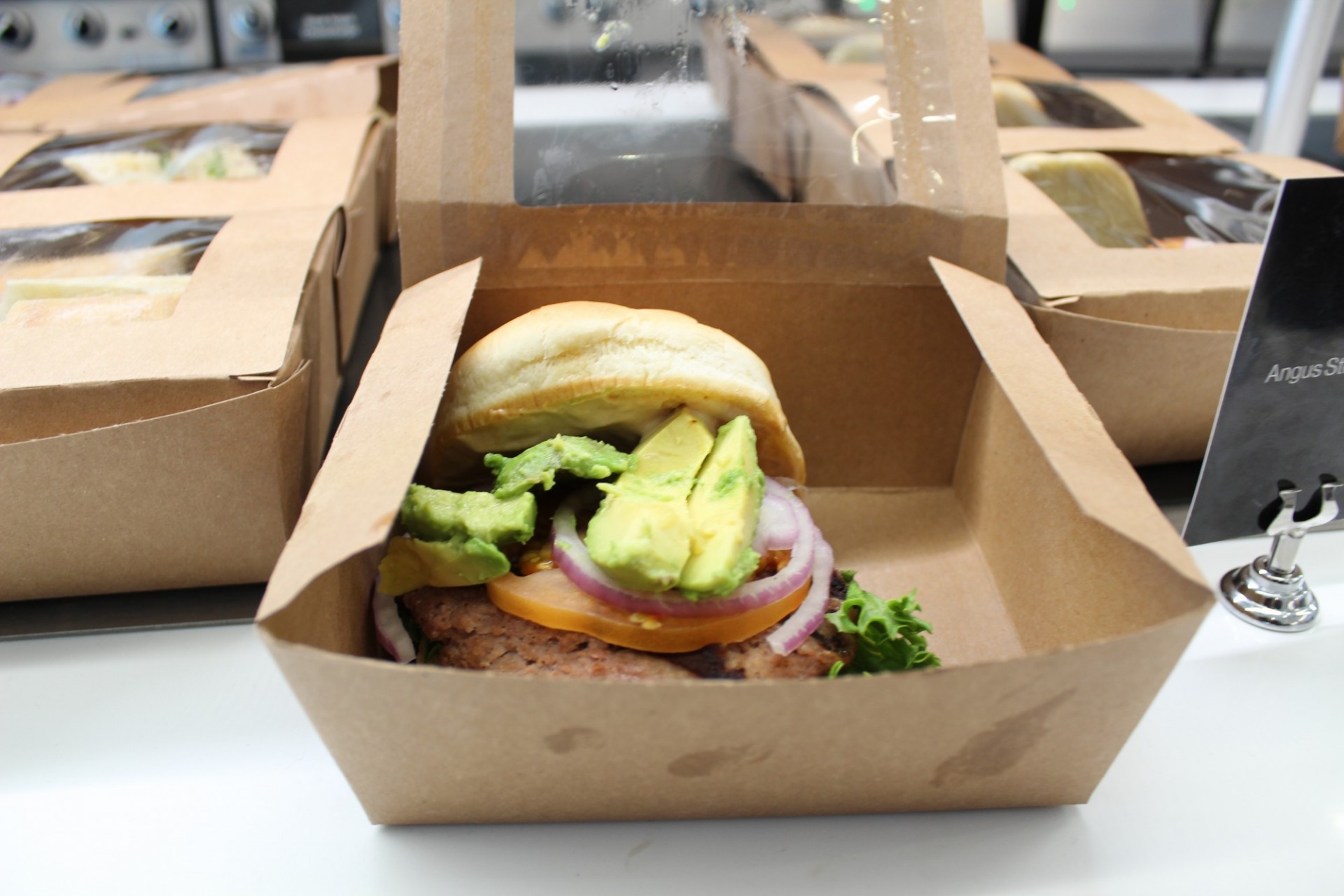 Burger in to-go box