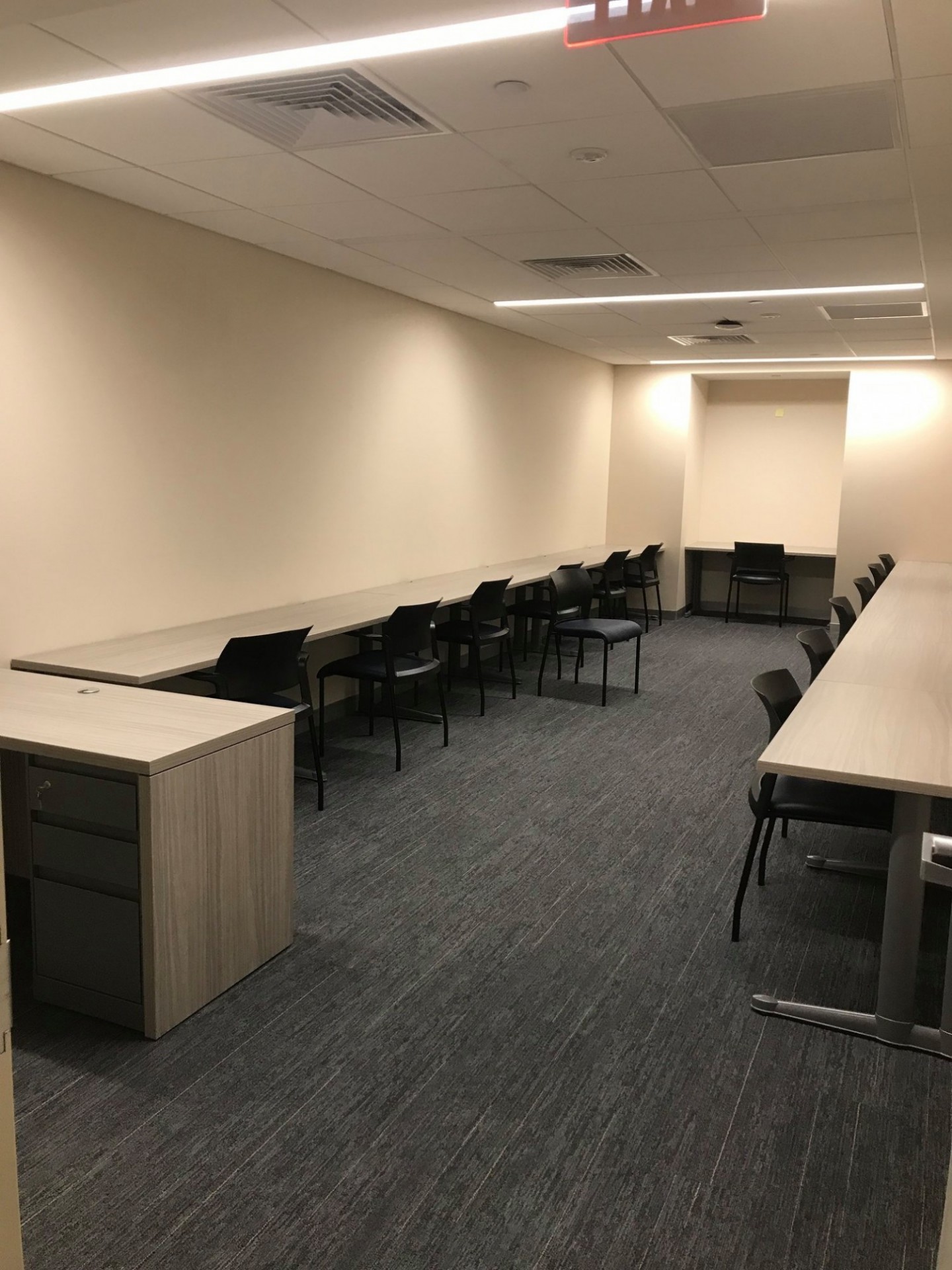 Havemeyer Hall Testing Space Proctor Room Room with desks against a wall