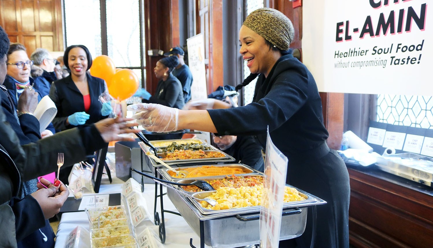 food being served buffet-style