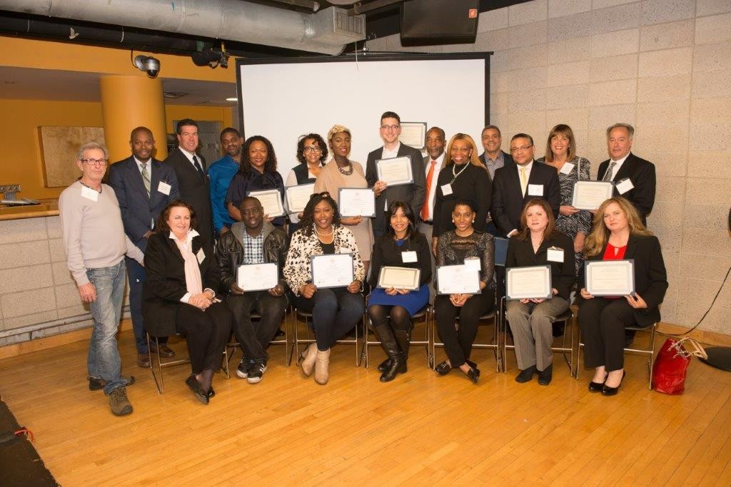 Cohort 2017 poses with their certificates Cohort 2017 poses with their certificates