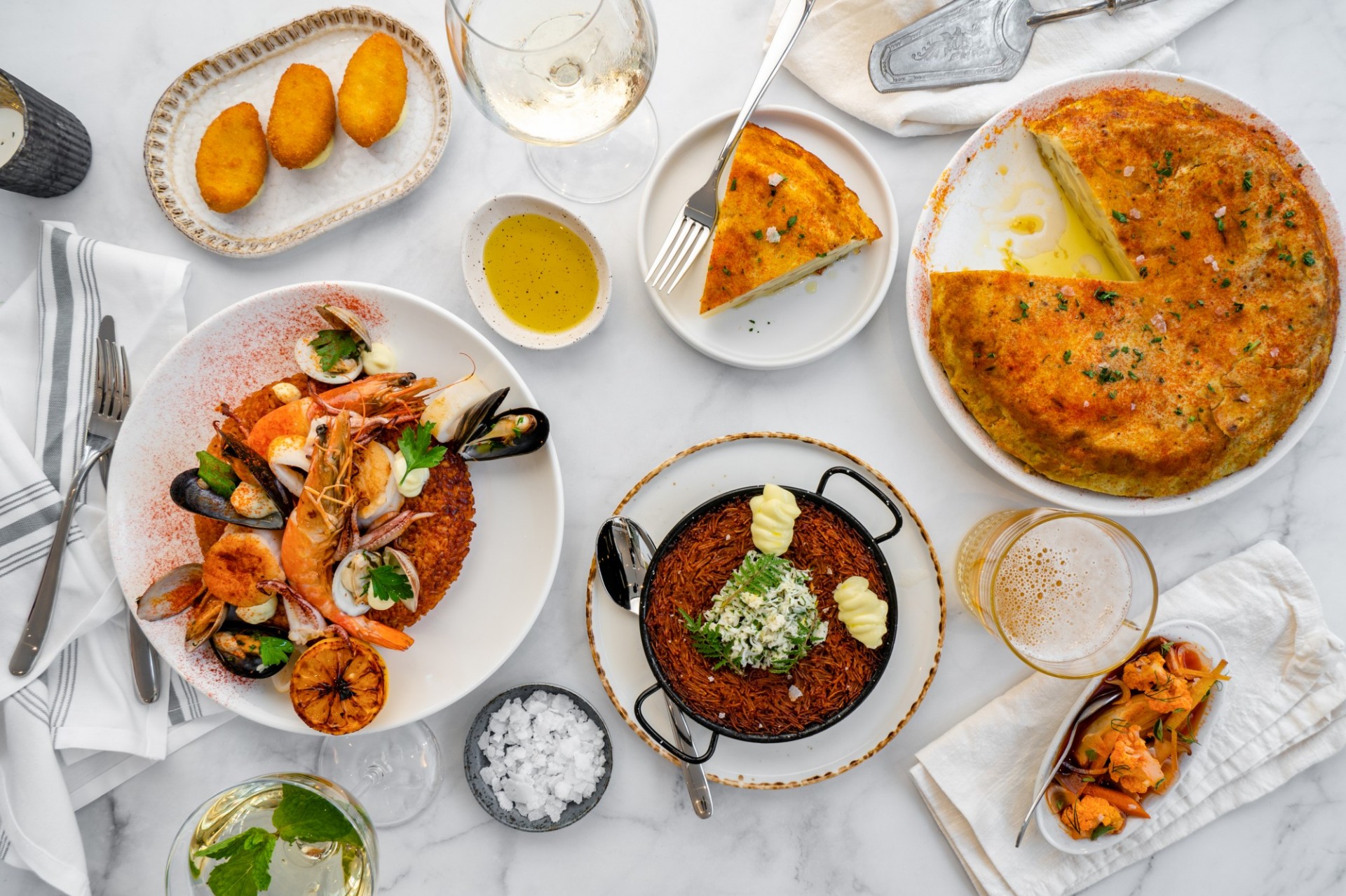 A selection of tapas available at Oliva.