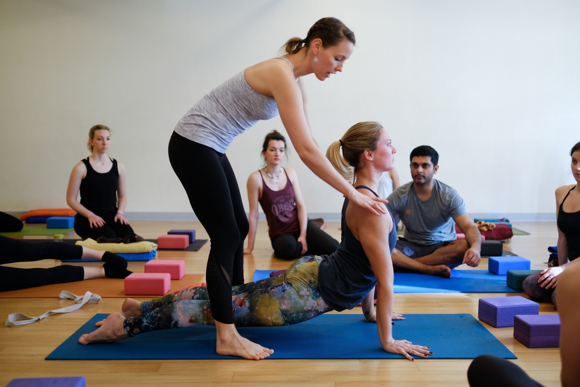 Method Collective co-owner Dani Zuccheri teaching a yoga class.