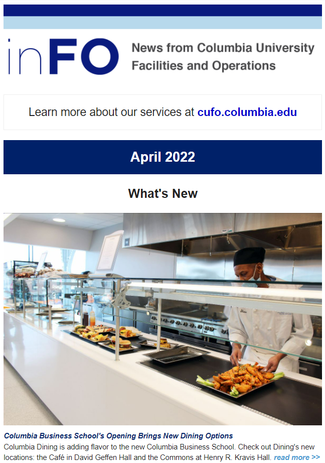 A screenshot of the April 2022 edition of inFO.