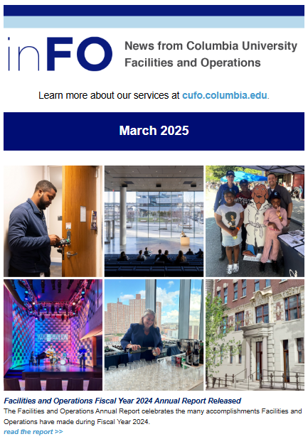 Screenshot of March 2025 inFO newsletter