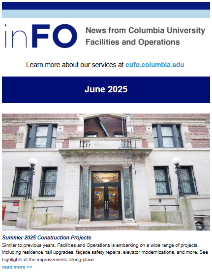 Screenshot ofJune 2025 edition of inFO newsletter