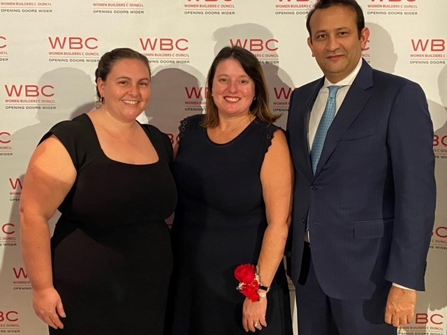 (L-R): Emerald Currie, Terri Caldes, Sanjay Mahajan CUFO honorees pose at the WBC 2022 Champion Awards